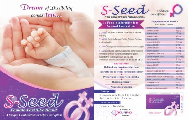 S-Seed Tablets: The Game-Changer for Female Fertility!